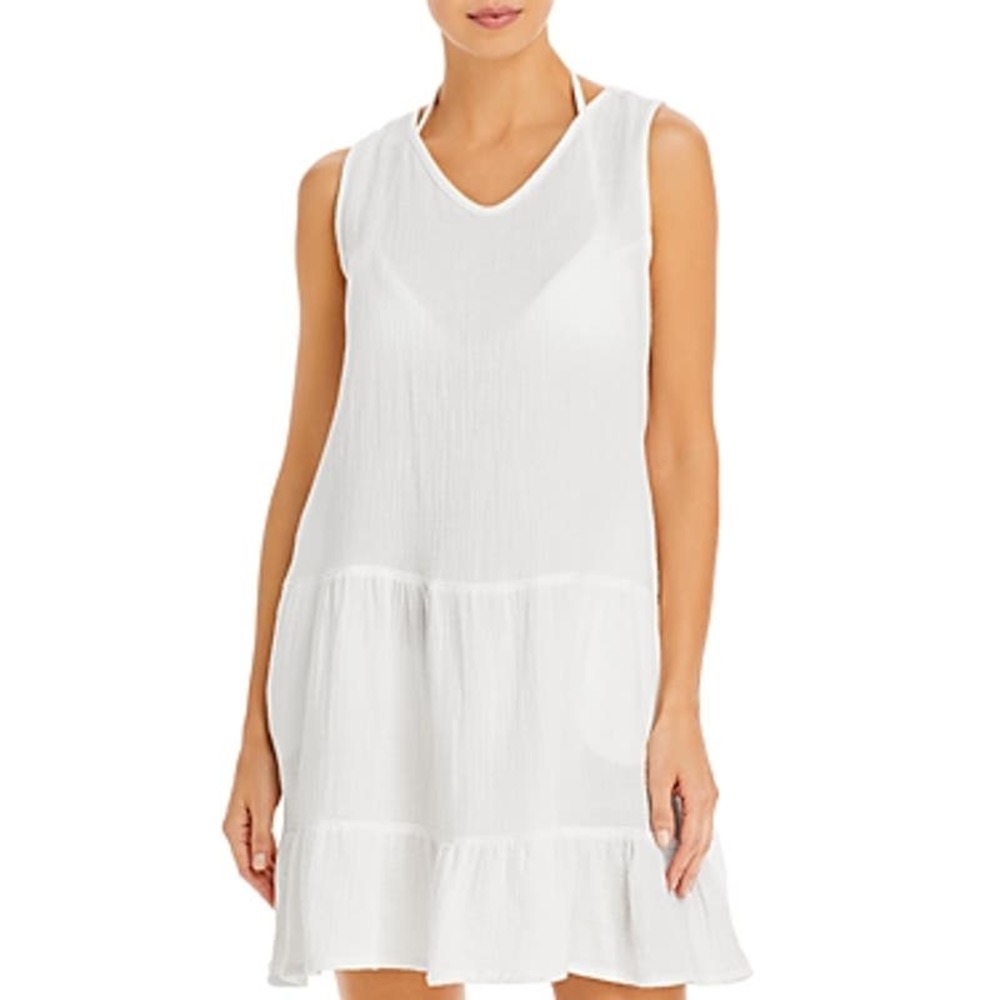 J. Valdi Ruffled Dress Swim Cover Up Size Small New with Tags